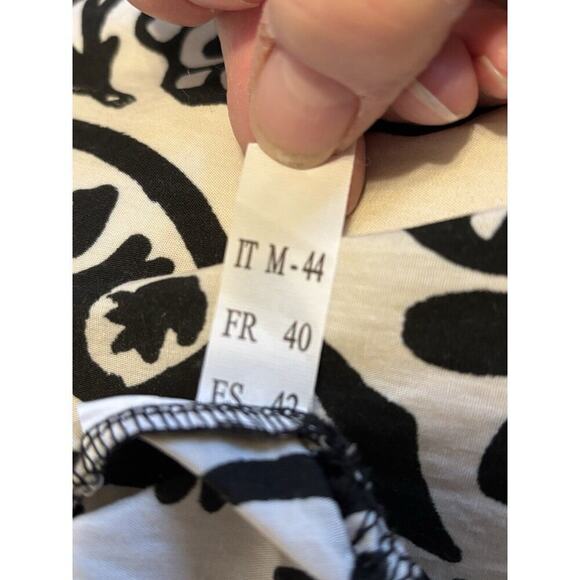 King Kong Black White Sundress Maxi Layers Italy Cotton Adjustable Straps Lace M - Picture 12 of 12